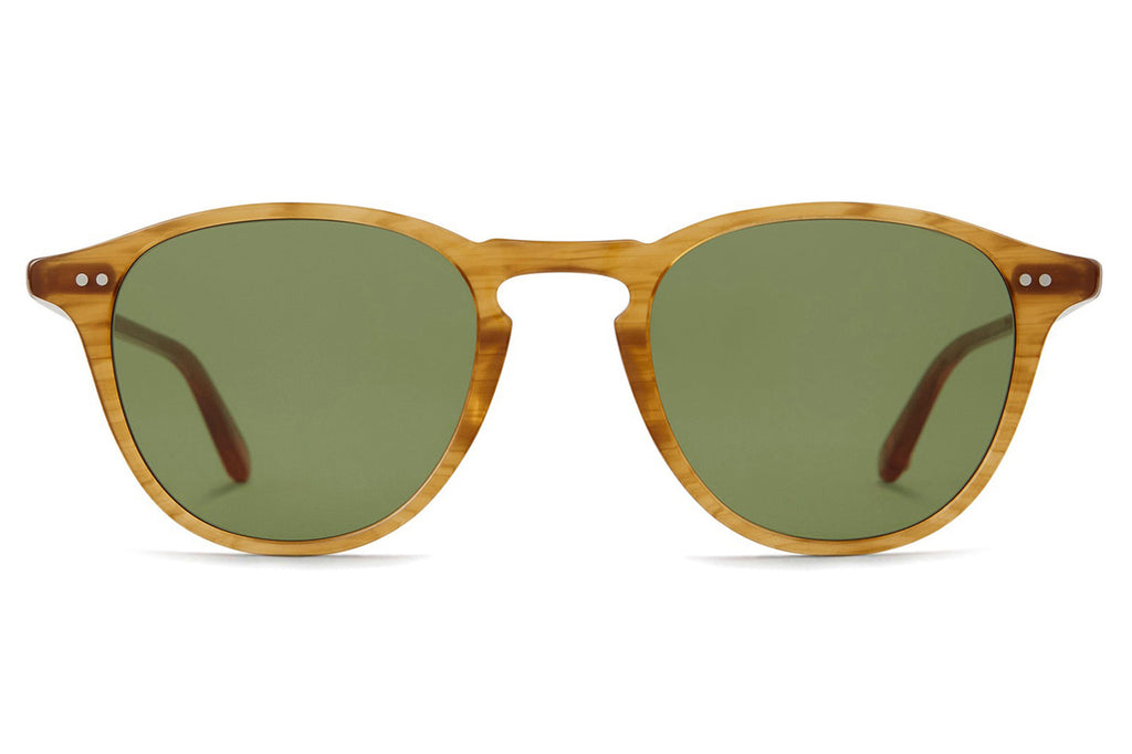 Garrett Leight - Hampton Sunglasses Butterscotch with Semi-Flat Pure Green Lenses