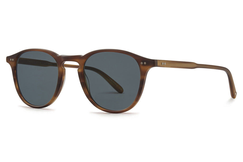 Garrett Leight - Hampton Sunglasses Matte Saddle Tortoise with Semi-Flat Blue Smoke Lenses