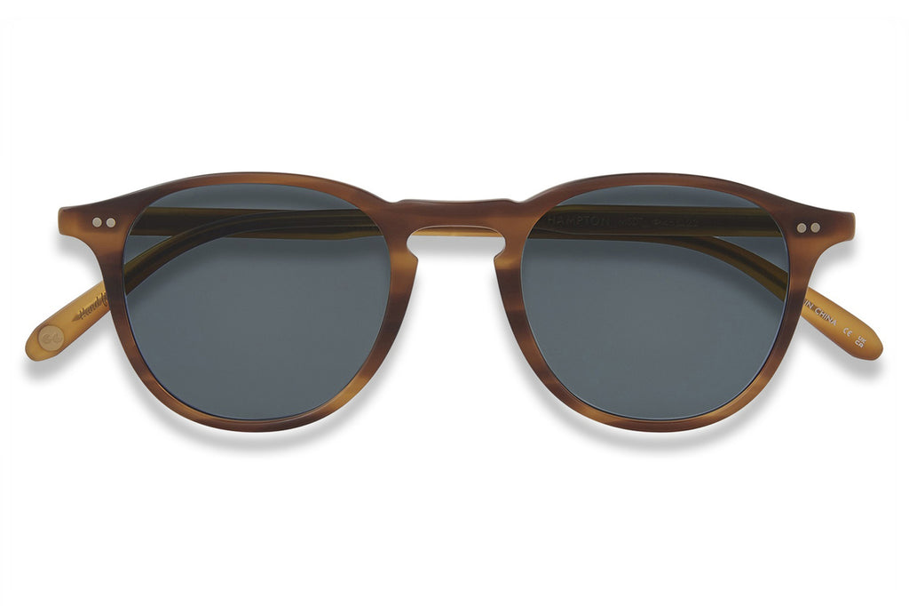 Garrett Leight - Hampton Sunglasses Matte Saddle Tortoise with Semi-Flat Blue Smoke Lenses