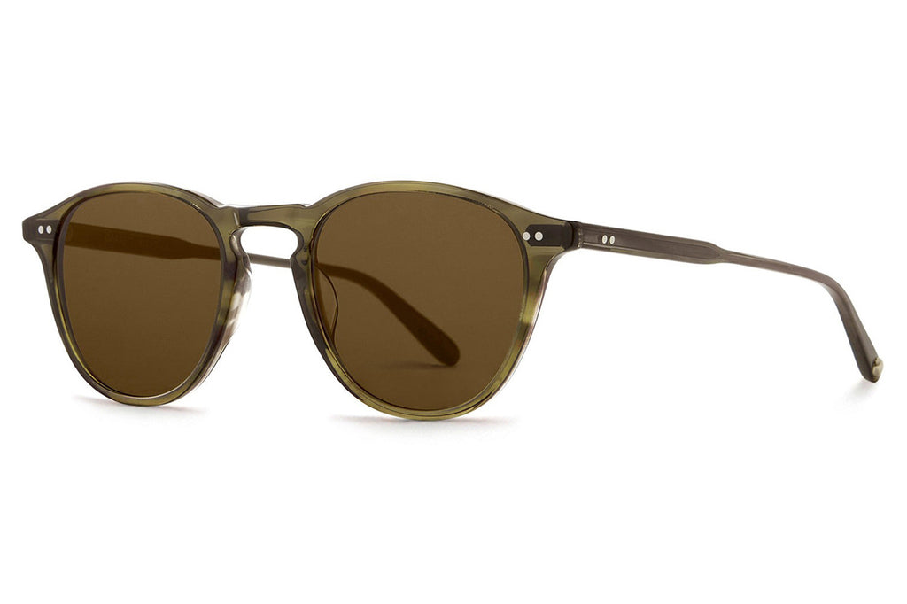 Garrett Leight - Hampton Sunglasses Olive Tortoise with Semi-Flat Pure Coffee Lenses