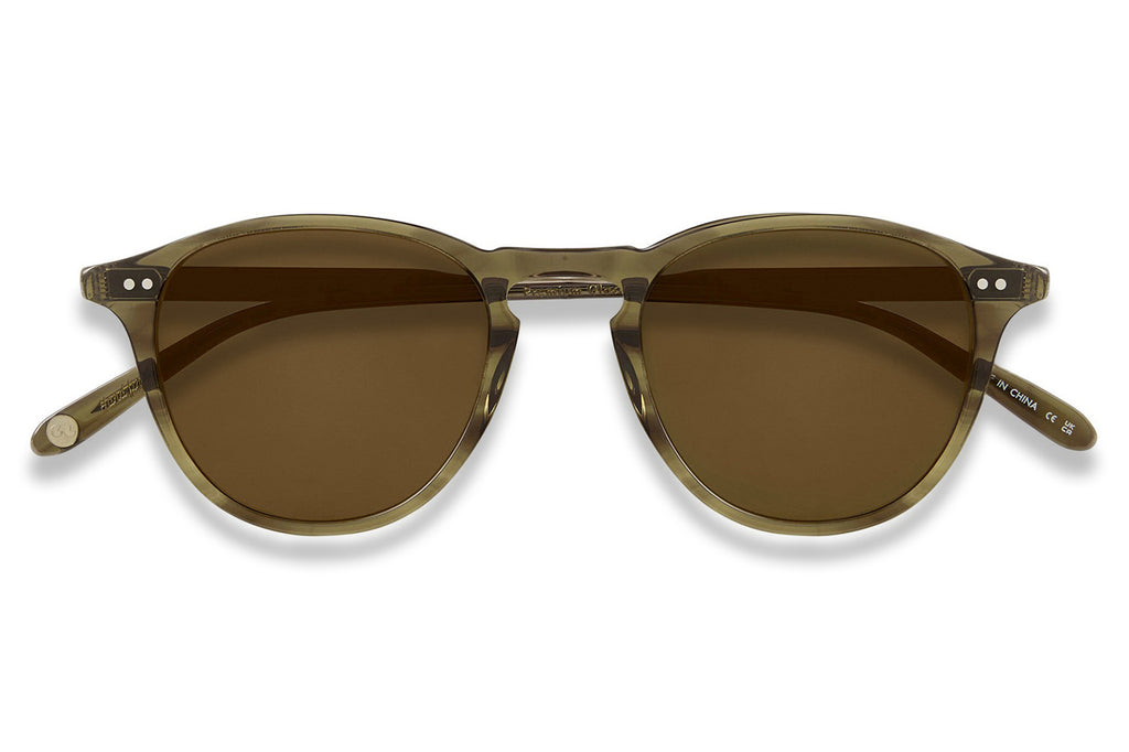 Garrett Leight - Hampton Sunglasses Olive Tortoise with Semi-Flat Pure Coffee Lenses