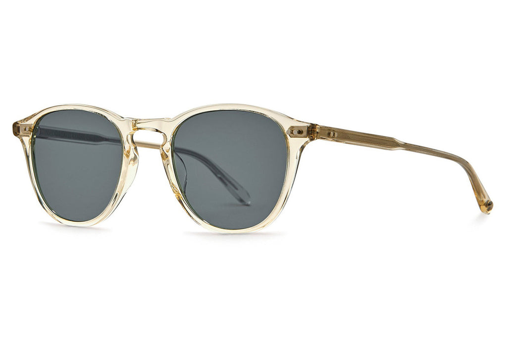 Garrett Leight - Hampton Sunglasses Pure Glass with Semi-Flat Pure Blue Smoke Polar Lenses