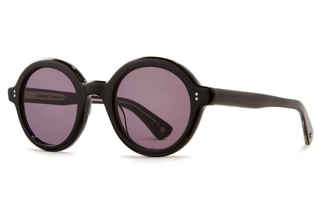 Garrett Leight - Julien Sunglasses Black with Semi-Flat Blackberry Lenses