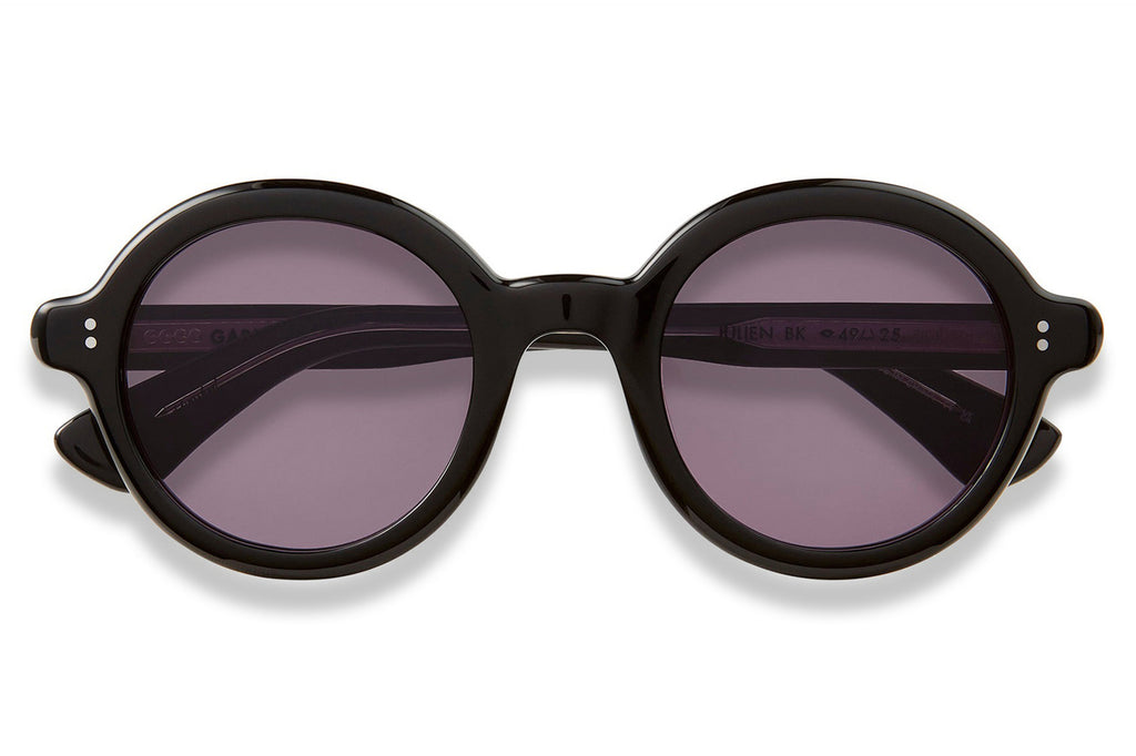 Garrett Leight - Julien Sunglasses Black with Semi-Flat Blackberry Lenses