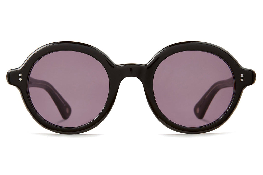 Garrett Leight - Julien Sunglasses Black with Semi-Flat Blackberry Lenses