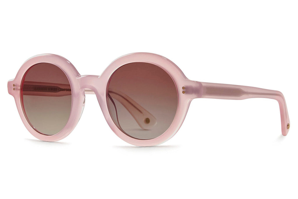 Garrett Leight - Julien Sunglasses Bubblegum with Semi-Flat Plum Gradient Lenses