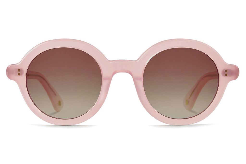 Garrett Leight - Julien Sunglasses Bubblegum with Semi-Flat Plum Gradient Lenses