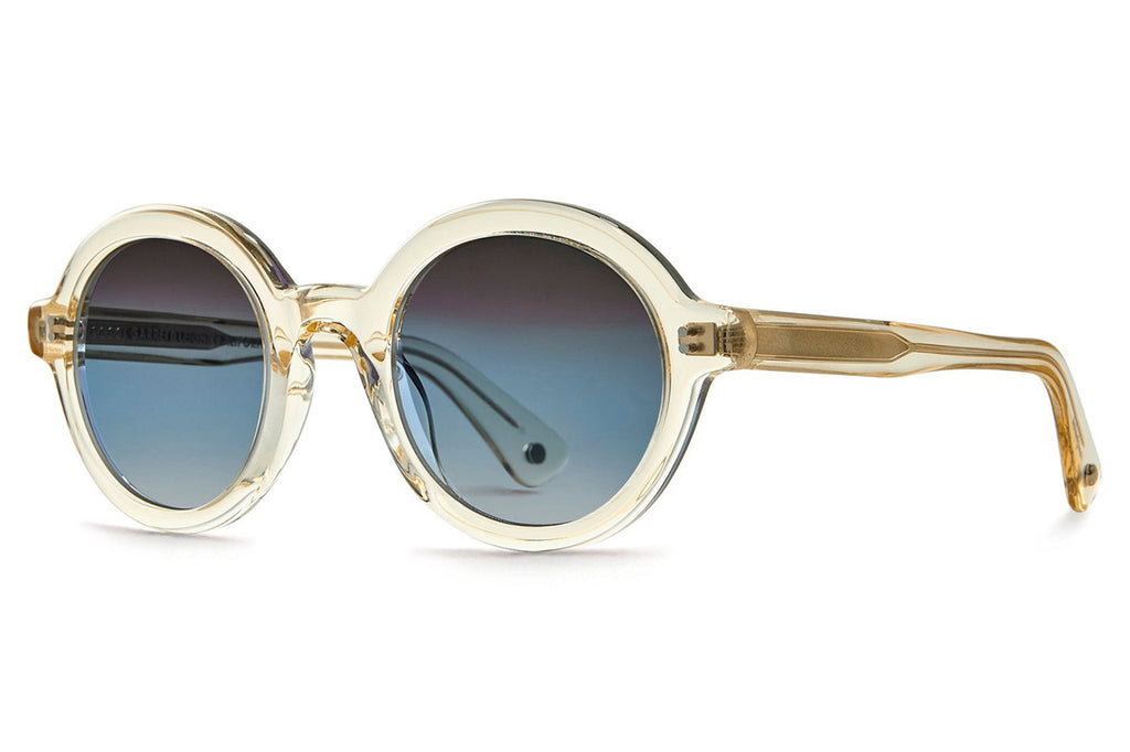 Garrett Leight - Julien Sunglasses Ice with Semi-Flat Sapphire Gradient Lenses