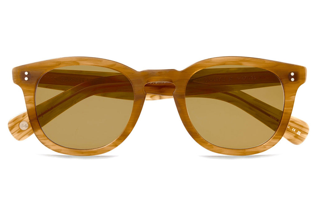 Garrett Leight - Kinney II Sunglasses Butterscotch with Semi-Flat Pure Maple Lenses