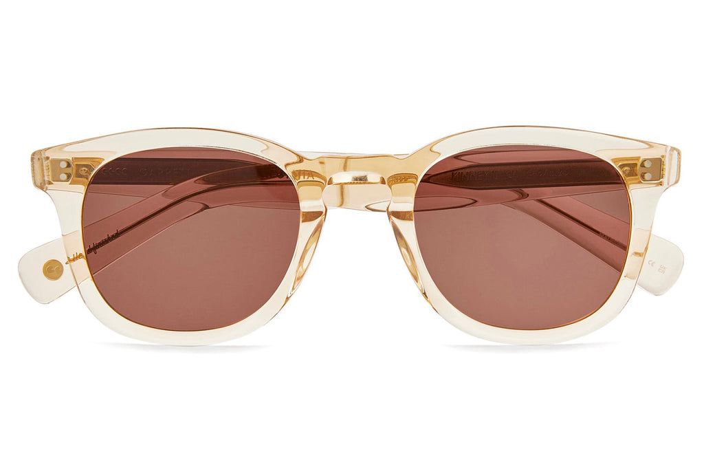 Garrett Leight - Kinney II Sunglasses Champagne with Semi-Flat Pure Rosewood Lenses