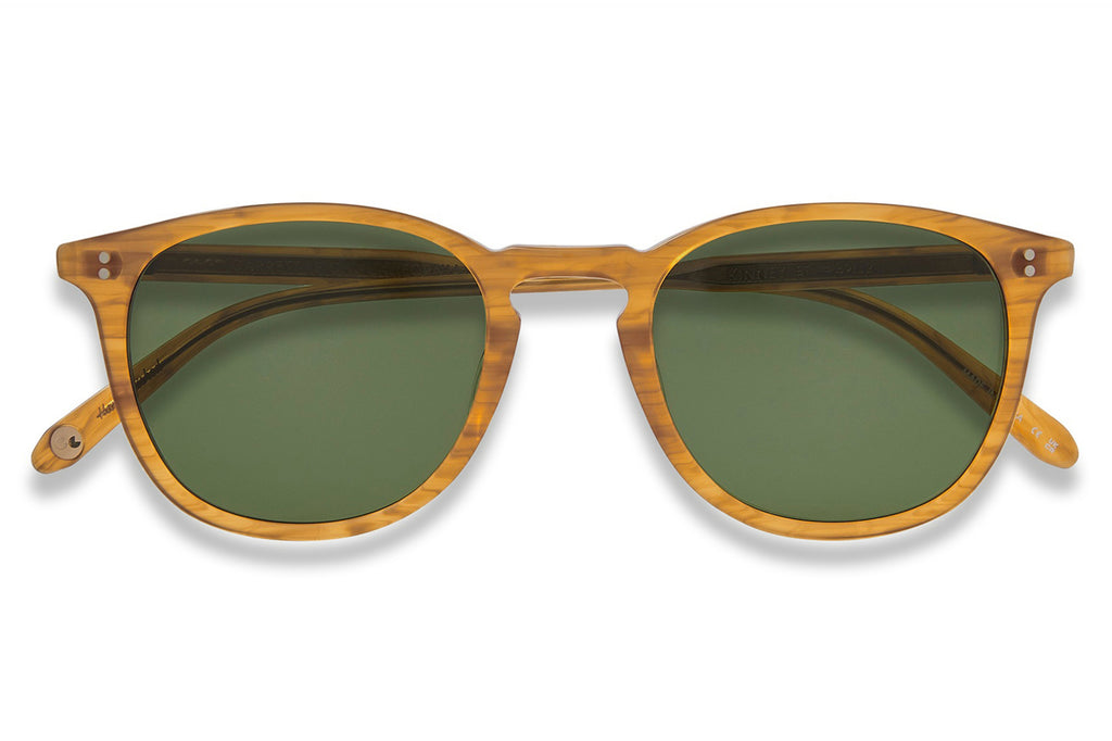 Garrett Leight - Kinney Sunglasses Butterscotch with Semi-Flat Pure Green Polar Lenses