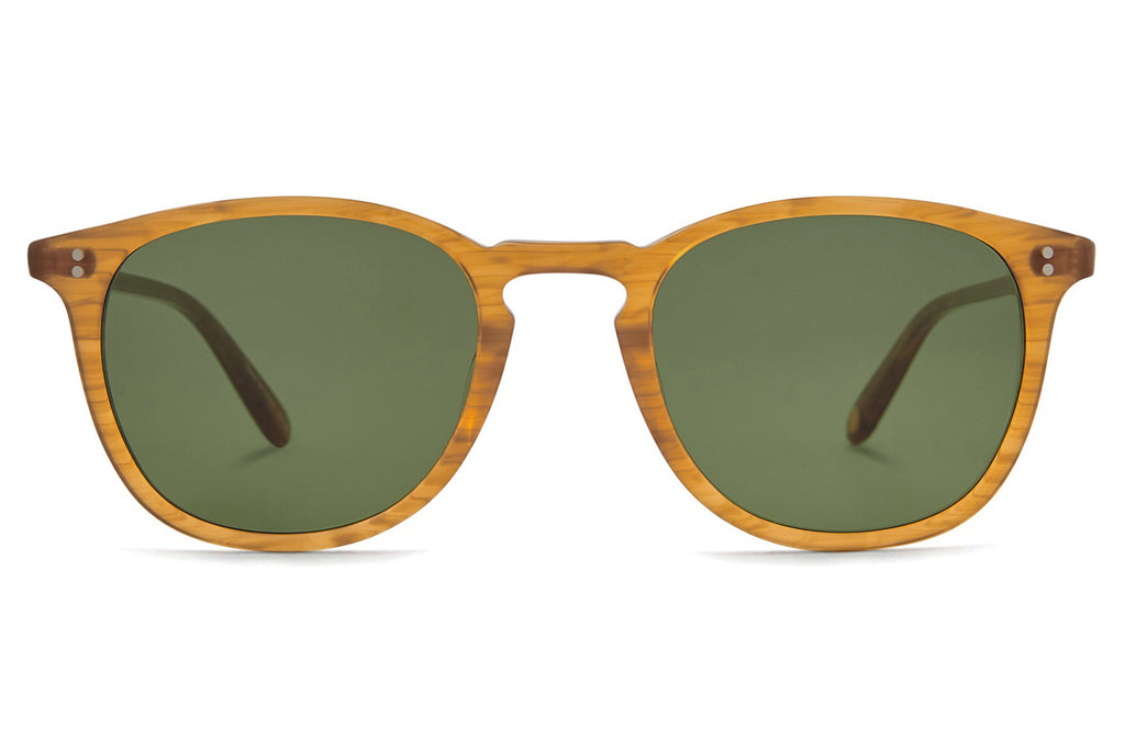 Garrett Leight - Kinney Sunglasses Butterscotch with Semi-Flat Pure Green Polar Lenses