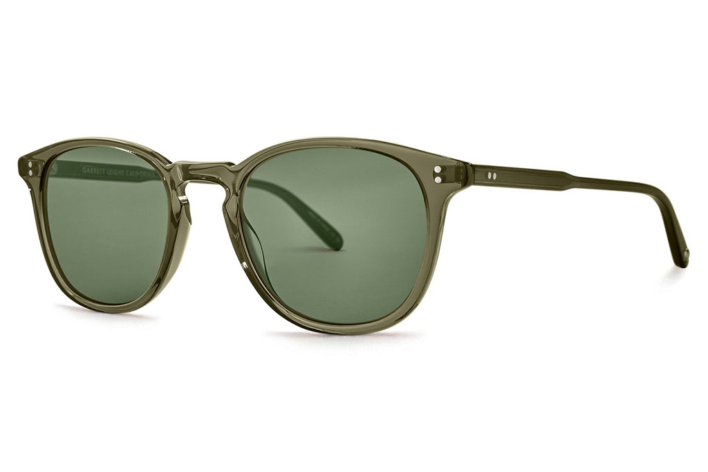 Garrett Leight - Kinney Sunglasses Bio Deep Olive with Bio Terra Lenses