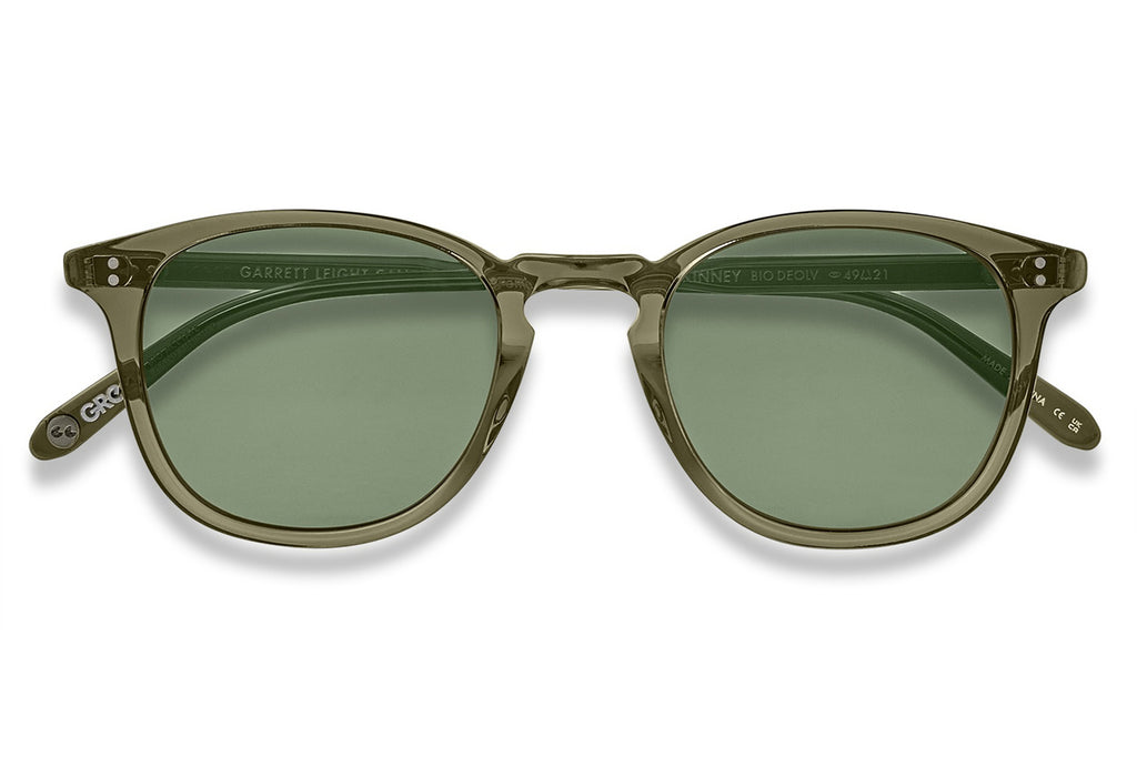 Garrett Leight - Kinney Sunglasses Bio Deep Olive with Bio Terra Lenses