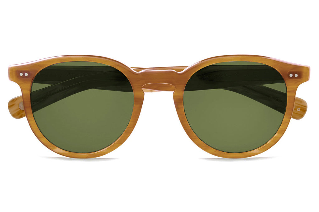 Garrett Leight -Morningside X Sunglasses Butterscotch with Green Lenses