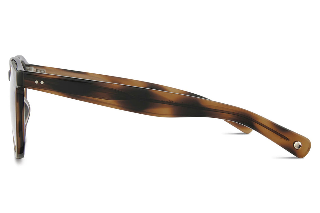 Garrett Leight -Morningside X Sunglasses Spotted Brown Shell with Auburn Lenses