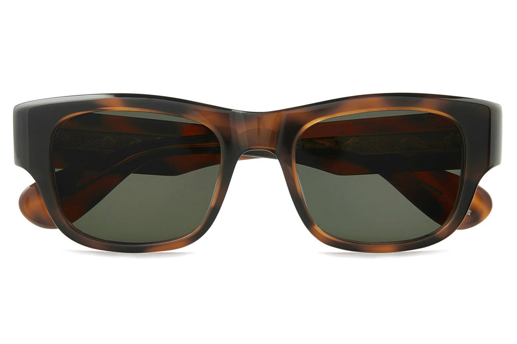 Garrett Leight - Shasta Sunglasses Spotted Brown Shell with Pure G15 Polar Lenses