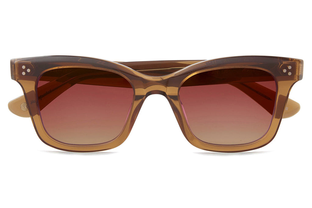 Garrett Leight - Thompson Sunglasses Caramel with Amaretto Gradient Lenses