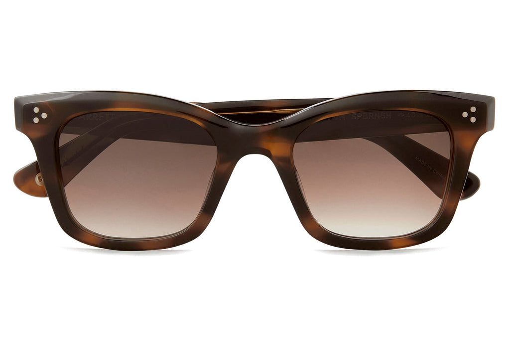 Garrett Leight - Thompson Sunglasses Spotted Brown Shell with Semi-Flat Sepia Gradient Lenses