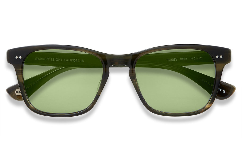 Garrett Leight - Torrey Sunglasses Douglas Fir with Green Lenses