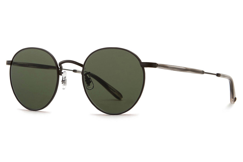 Garrett Leight - Wilson M Sunglasses Black Sleet Tortoise-Black with Semi-Flat Pure G15 Lenses