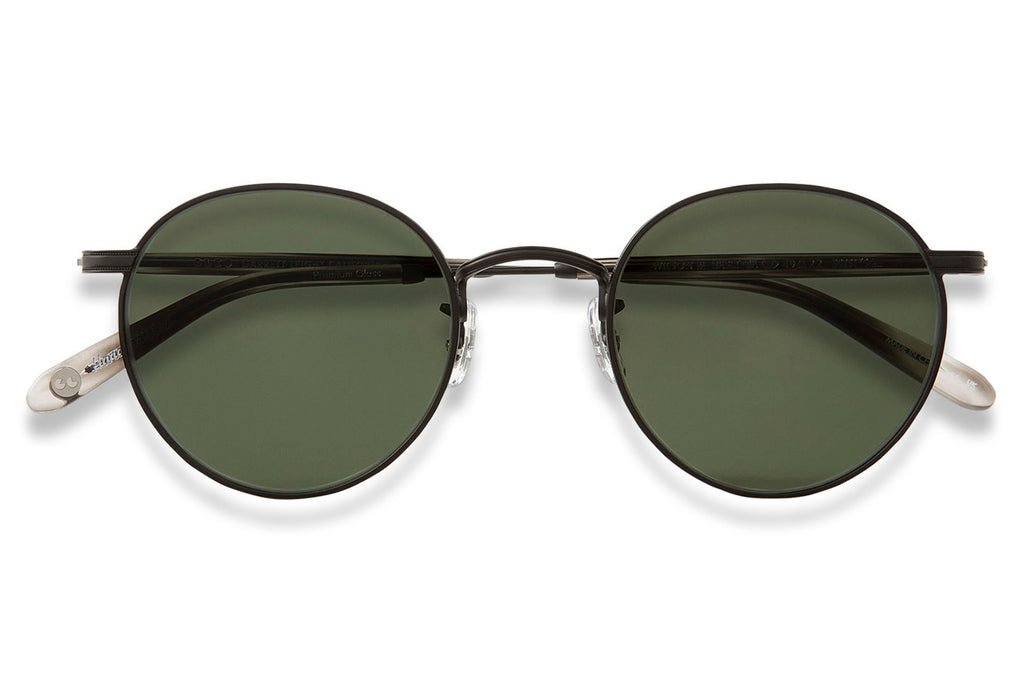 Garrett Leight - Wilson M Sunglasses Black Sleet Tortoise-Black with Semi-Flat Pure G15 Lenses