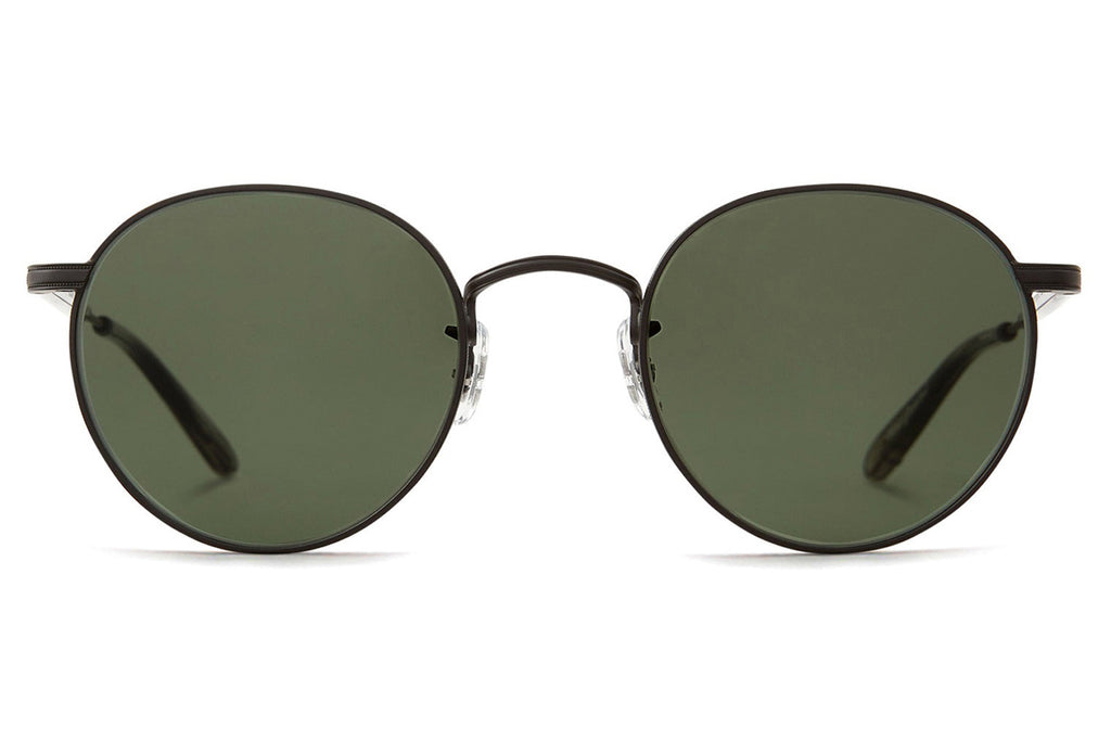 Garrett Leight - Wilson M Sunglasses Black Sleet Tortoise-Black with Semi-Flat Pure G15 Lenses