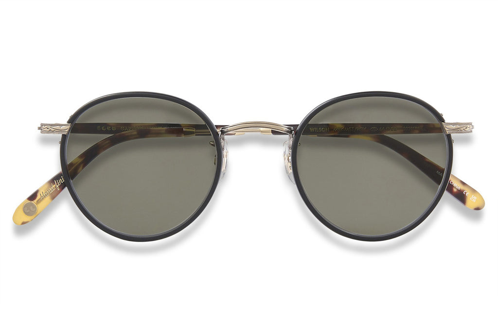 Garrett Leight - Wilson Sunglasses Matte Black-Matte Spotted Tortoise with Pure Grey Glass Lenses