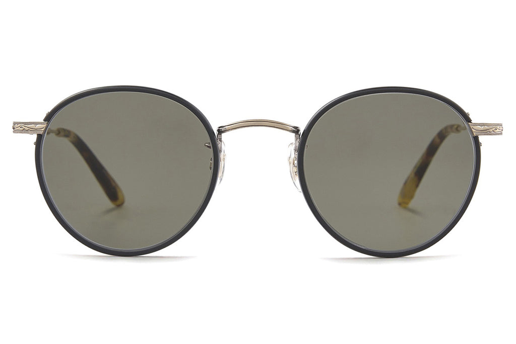 Garrett Leight - Wilson Sunglasses Matte Black-Matte Spotted Tortoise with Pure Grey Glass Lenses