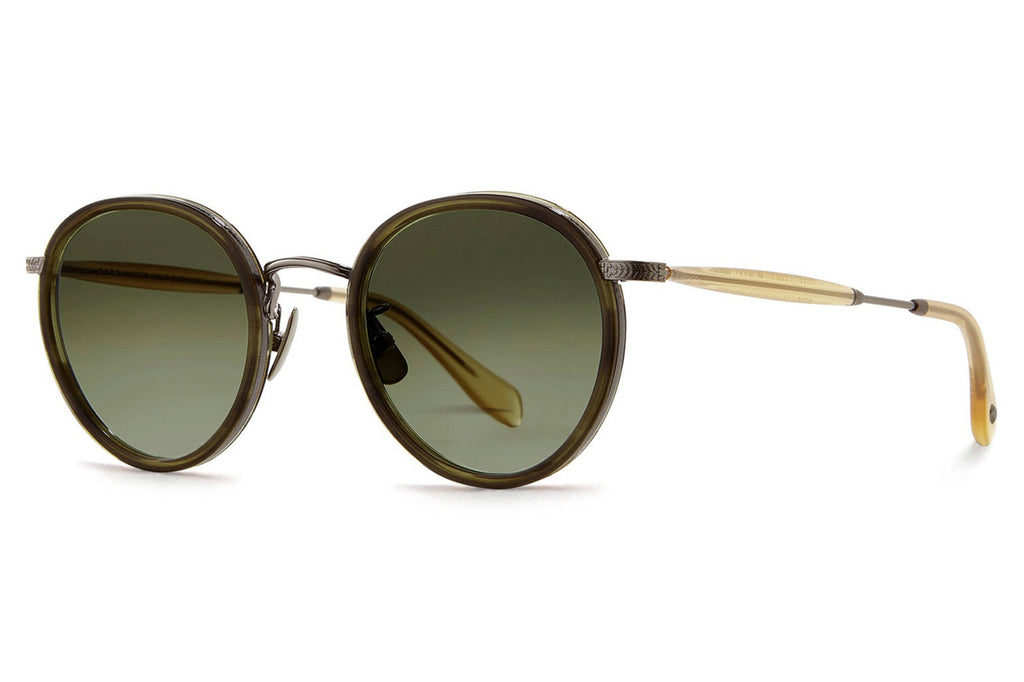 Garrett Leight - Wilson X Sunglasses Douglas Fir-Pewter with Semi-Flat Pure Evergreen Gradient Lens