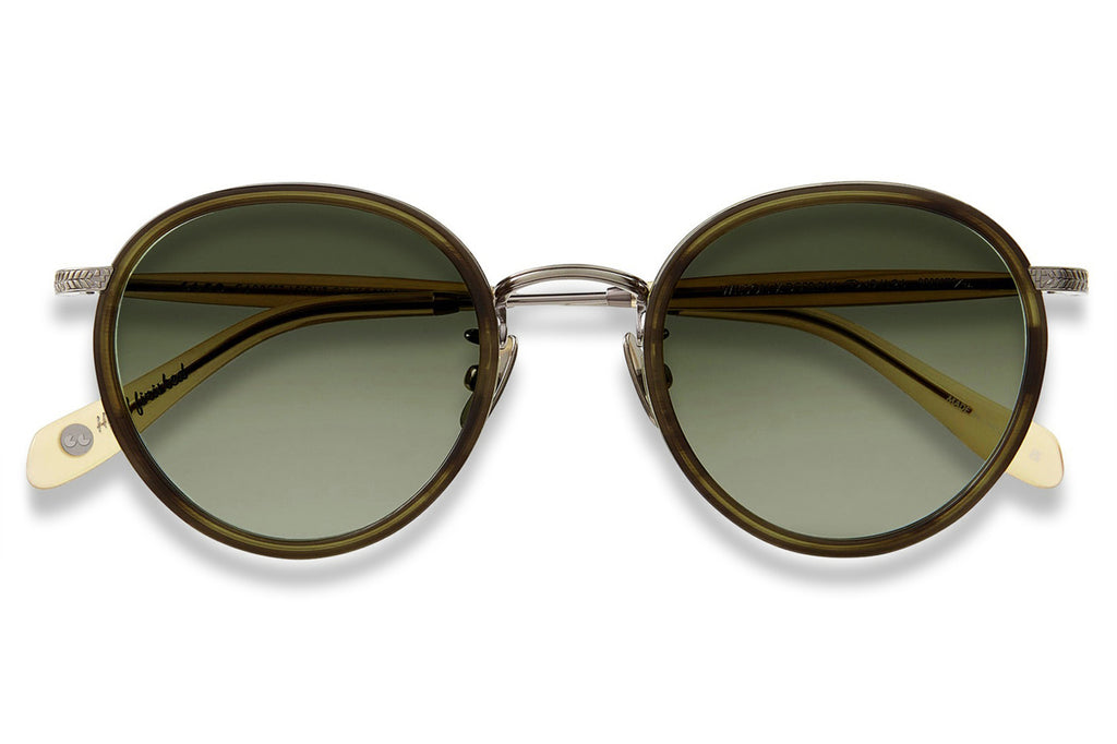 Garrett Leight - Wilson X Sunglasses Douglas Fir-Pewter with Semi-Flat Pure Evergreen Gradient Lens