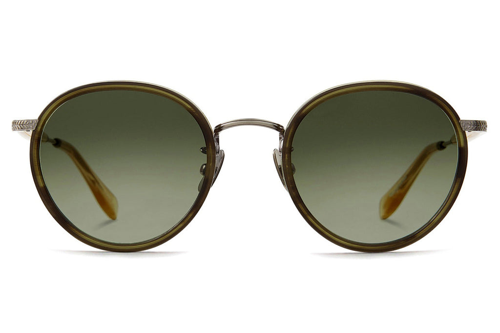 Garrett Leight - Wilson X Sunglasses Douglas Fir-Pewter with Semi-Flat Pure Evergreen Gradient Lens