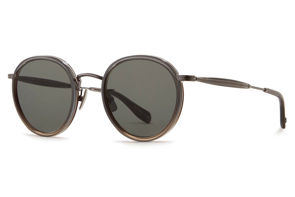 Garrett Leight - Wilson X Sunglasses Sandstone Fade-Gunmetal with Semi-Flat Pure Grey Lenses