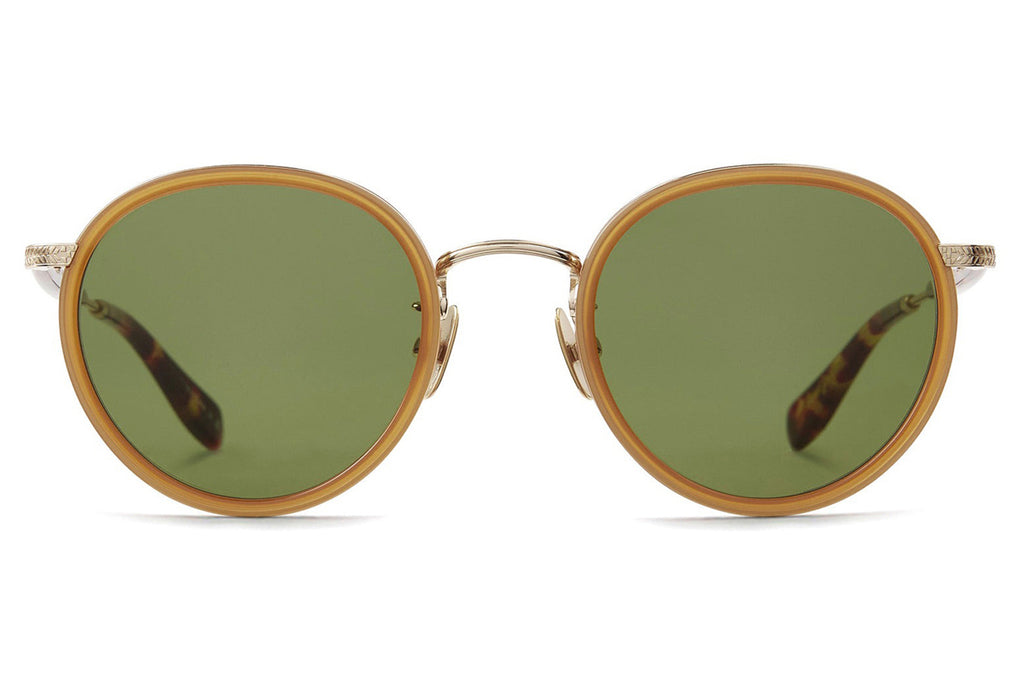 Garrett Leight - Wilson X Sunglasses Summer Sun-Gold with Semi-Flat Pure Green Lenses