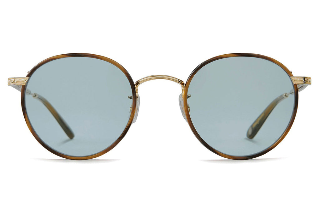 Garrett Leight - Wilson Sunglasses Demi Blonde-Gold with Semi-Flat Pure Blue Lenses