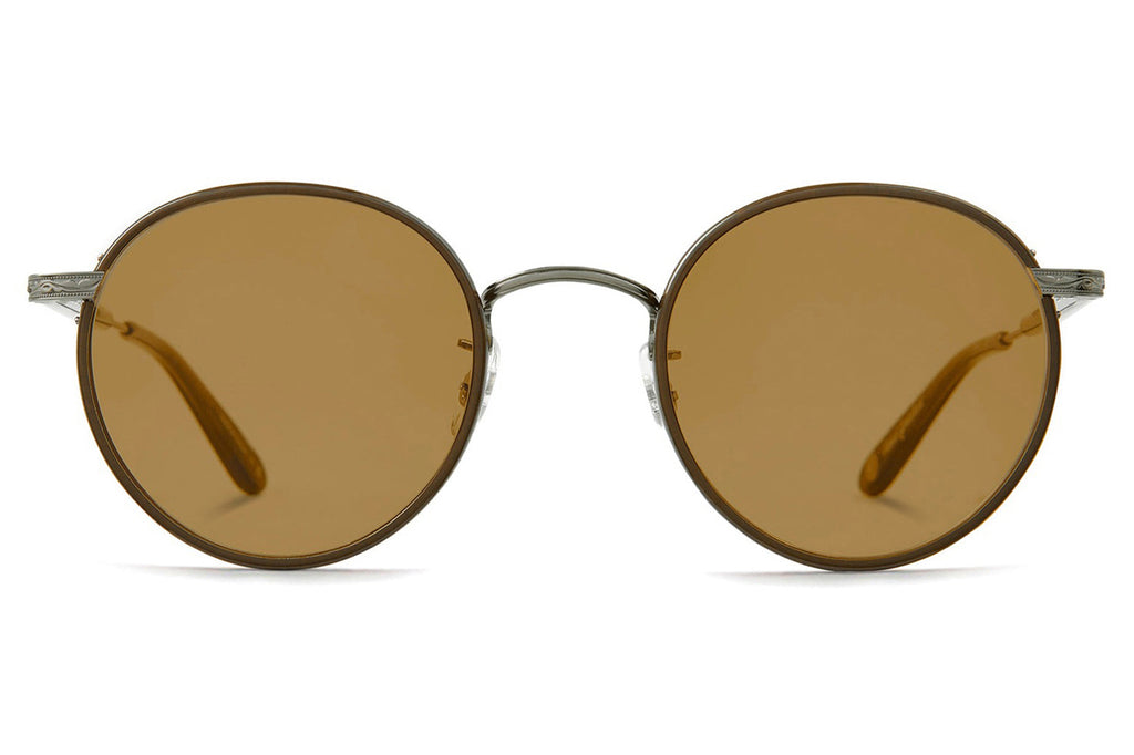 Garrett Leight - Wilson Sunglasses Olive-Pewter with Semi-Flat Pure Maple Lenses