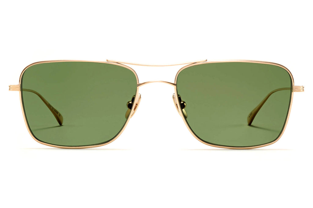 Rose & Co - T2 Sunglasses Brushed Gold with Moss Polarized Lenses