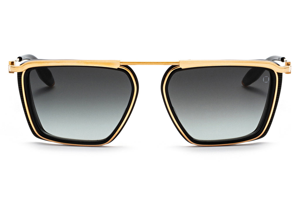 Akoni - Ulysses Sunglasses Gold - Black with Dark Grey Gradient Lenses