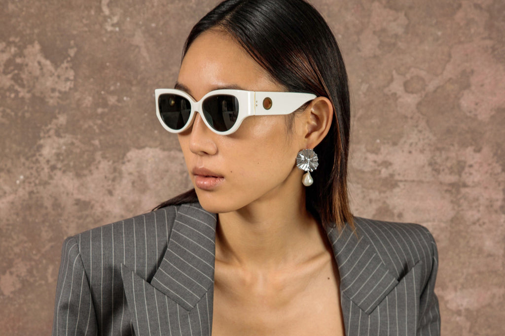 Linda Farrow - Connie Sunglasses White (C3)