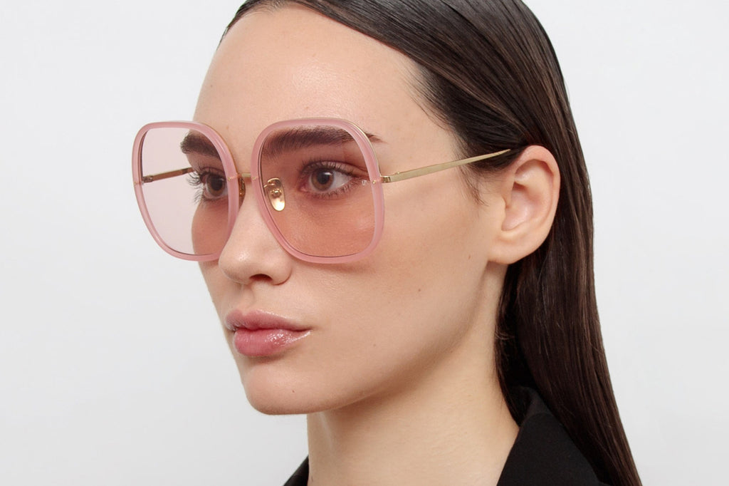 Linda Farrow - Celia Sunglasses Pink/Light Gold (C7)