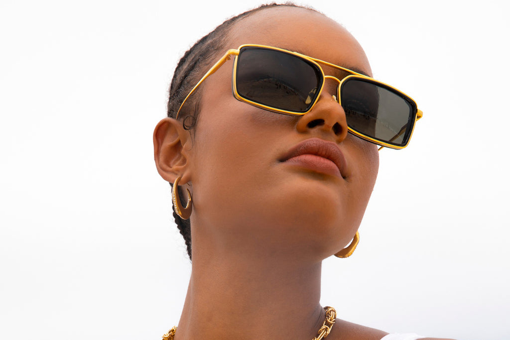 Linda Farrow - Cassia Sunglasses Yellow Gold (C1)