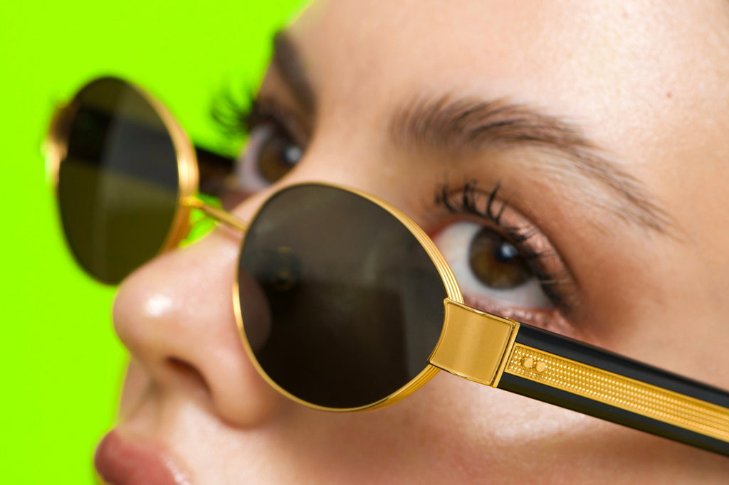Linda Farrow - Sadie Sunglasses Yellow Gold (C1)