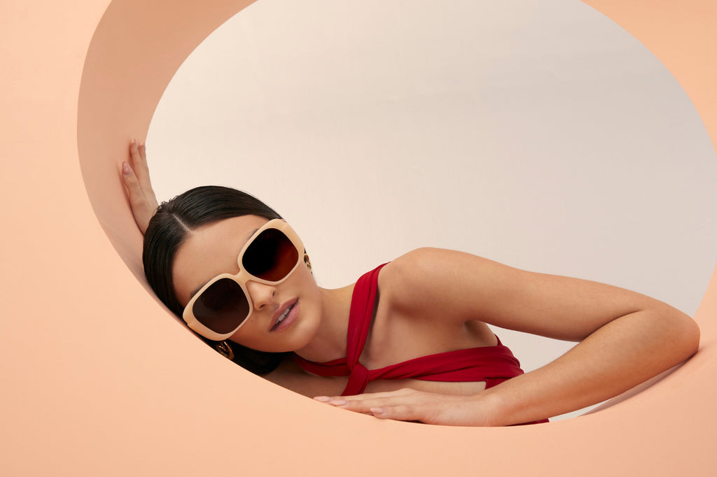 Linda Farrow - Mima Sunglasses Peach (C4)