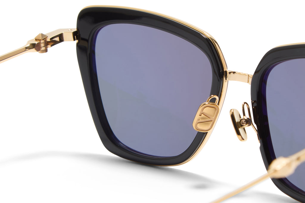 Valentino® Eyewear - V-Daydream II Sunglasses Black & V-Light Gold with Smoke Grey Lenses