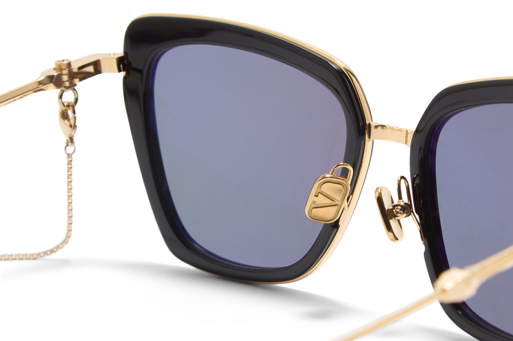 Valentino® Eyewear - V-Daydream II Sunglasses Black & V-Light Gold with Smoke Grey Lenses