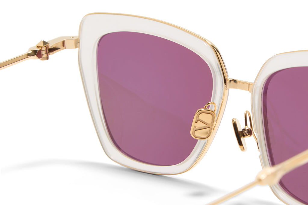 Valentino® Eyewear - V-Daydream II Sunglasses Cloudy Ivory & V-Light Gold with Bordeaux Lenses