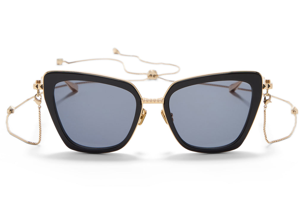 Valentino® Eyewear - V-Daydream II Sunglasses Black & V-Light Gold with Smoke Grey Lenses