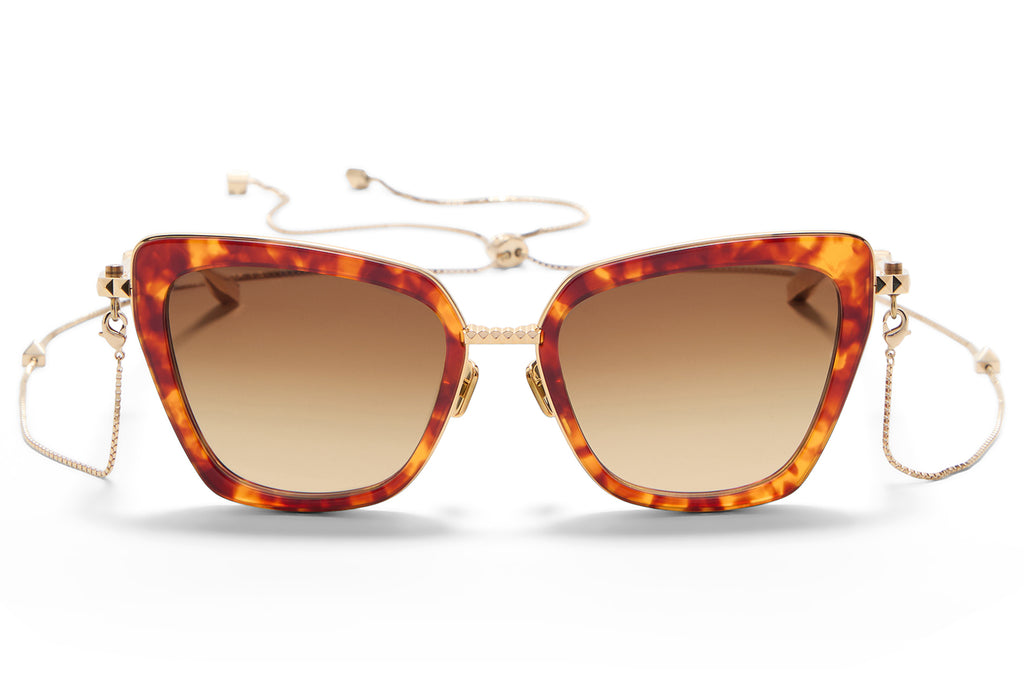 Valentino® Eyewear - V-Daydream II Sunglasses Honey Havana & V-Light Gold with Brown Gradient Lenses