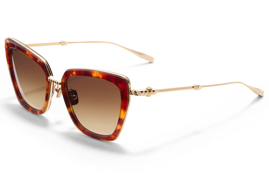 Valentino® Eyewear - V-Daydream II Sunglasses Honey Havana & V-Light Gold with Brown Gradient Lenses