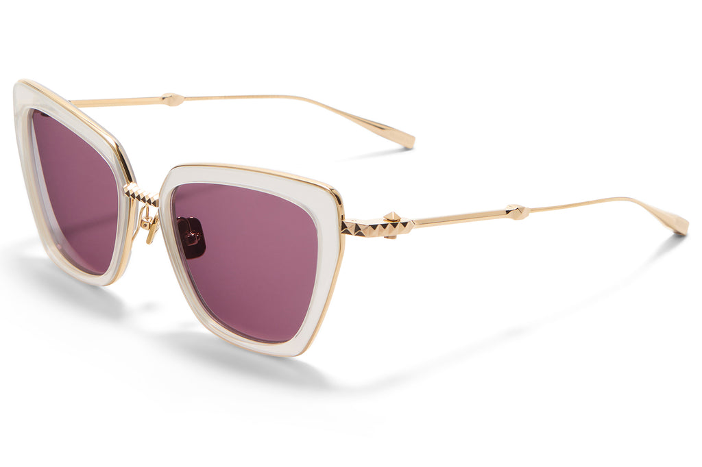 Valentino® Eyewear - V-Daydream II Sunglasses Cloudy Ivory & V-Light Gold with Bordeaux Lenses